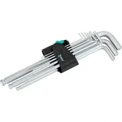 Wera 950 Hex-Plus L-Key Set with 9 Pieces Long